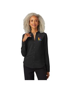 Brooks Brothers Women's Full-Button Satin Blouse