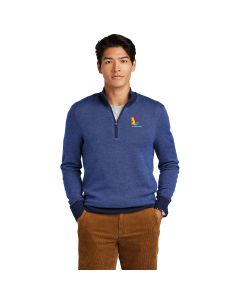 Brooks Brothers - Washable Merino Birdseye 1/4-Zip Sweater