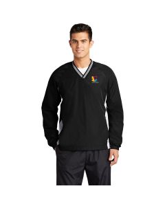 Sport-Tek - Tipped V-Neck Raglan Wind Shirt